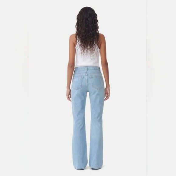 NWT GANNI | Betzy Bootcut Jeans In Light blue stone wash - Picture 13 of 13